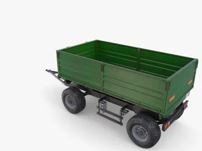 Agro trailer V7 Low-poly 3D model