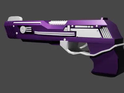 Space Gun Free low-poly 3D model