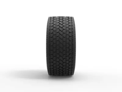 Super single semi wheel Scale 1 to 25 3D print model