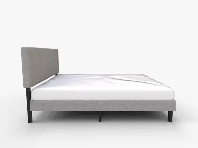 Novilla King Bed Frame and Headboard 3D model