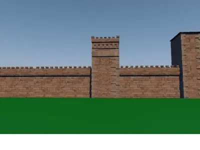 Medieval Castle Low-poly 3D model 5