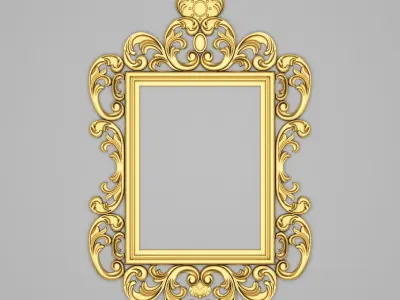 Collection Of 10 Classic Frame Mirrors Part 1 3D model