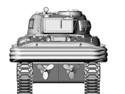TANK SHERMANN DD  3D model