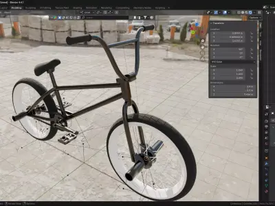BMX Bike GameReady 3D Model Blender C4D 3ds Max Maya FBX OBJ Low-poly 3D model