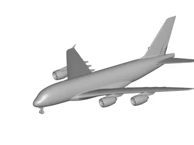 Airbus A380 3D model 2