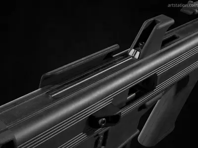 Bushmaster M17S Low-poly 3D model