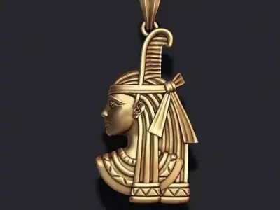 Egyptian Goddess Maat pendant 3D print model