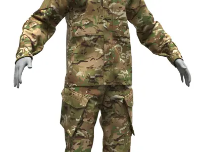 UK MTP PCS Combat Uniform - Marvelous Designer 3D model
