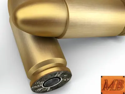 Bullet golden 3D model