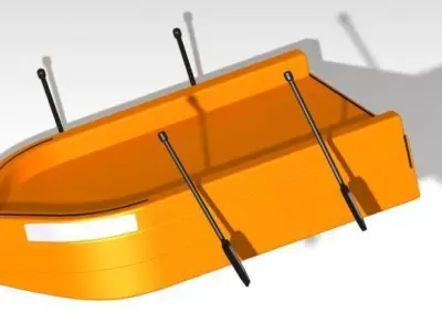 The Little Whale is Resque Boat Low-poly 3D model