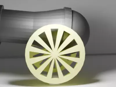 Stylized Cannon obj fbx ply stl blend textured Low-poly 3D model Low-poly 3D model