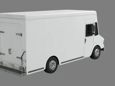 Low Poly Box Truck Low-poly 3D model