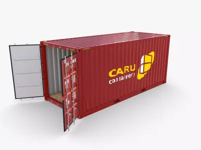 20ft Shipping Container Caru v2 3D model