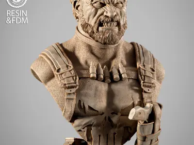 Wicked Marvel Punisher Portrait Bust 3D print model purchase