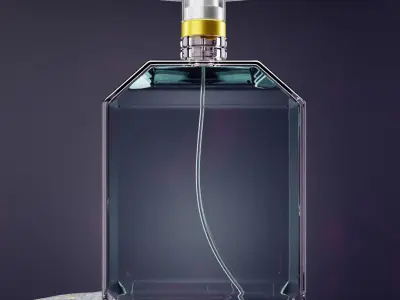 Perfume Bottle 3D Model  -High-Quality Glass Container 3D model