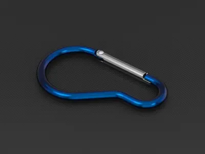 Carabiner 3 model as prop for 3D rendering 3D model