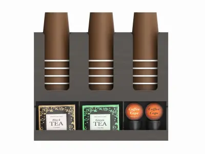 Coffee and tea station organizer 3D model