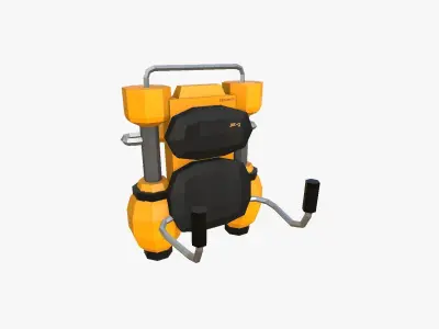 Jetpack Low Poly G01 - SciFi Character Design Low-poly 3D model