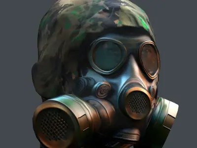 Helmet 3d model military combat Military Low-poly  Low-poly 3D model 7