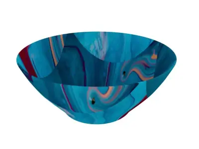 Sky Blue Color Bowl 3D model