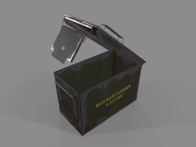 Ammo Box Low-poly 3D model 8