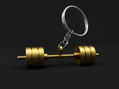 Dumbbell keychain 3D print model
