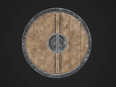 Medieval Shield A Low-poly 3D model