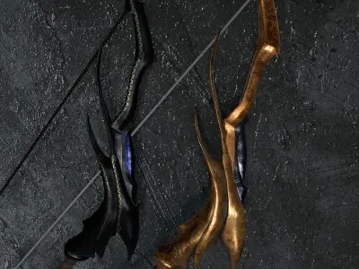 Black Bow of Fate Low-poly 3D model