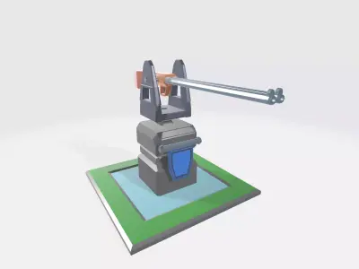 Double barrel shotgun base defend  Low-poly 3D model