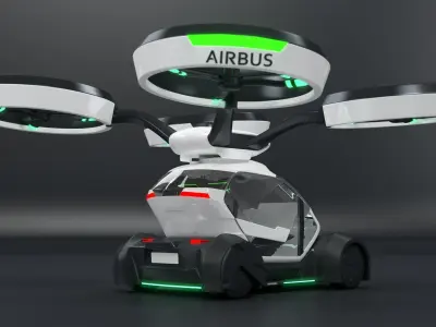 Airbus PopUp air passenger concept vehicle 3D model