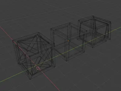 Wooden crates 3 types Free low-poly 3D model