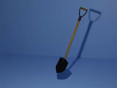Spade shovel Free low-poly 3D model