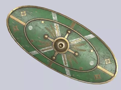 Scutum Low-poly 3D model