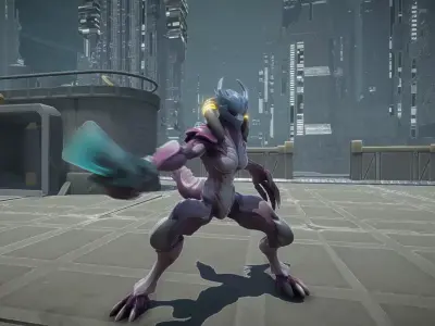 Neonfang Low-poly 3D model