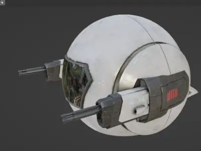   Sci-Fi Droid Robot 3D model