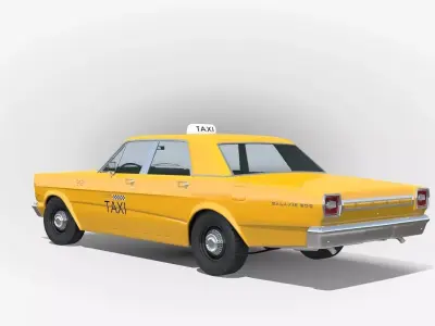 Galaxie 1966 Taxi 3D model