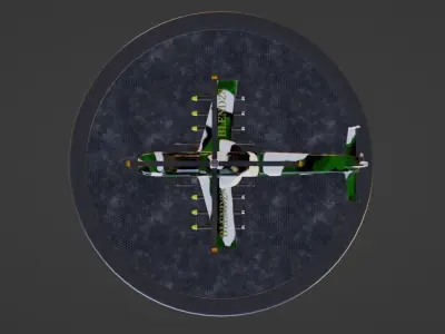 Helicopter  Camouflaged 3D model