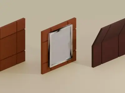 Heritage Transit Modular Subway Wall Kit Low-poly 3D model