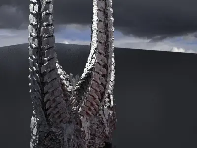 Alien Spine Tower  3D model