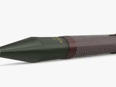 M344A1 HEAT Munition with Mesh Base Stand Green 3D model