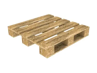 Wooden pallet Free low-poly 3D model 4
