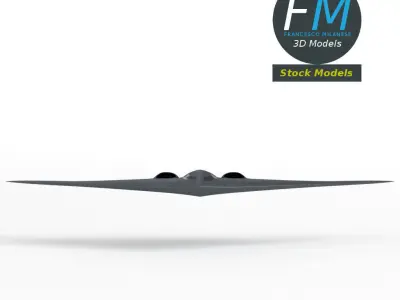 Strategic Stealth Bomber base mesh 3D model