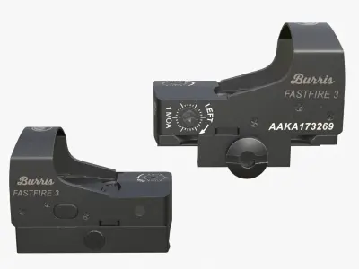 Burris fastfire 3 red dot sight Low-poly 3D model