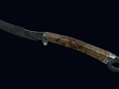 3D Model Survival Cleaver Low-poly 3D model