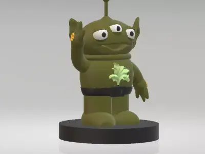 Alien with Three Eyes 3D Printable Model 3D print model purchase