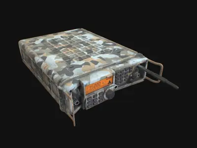 Modern Military Radio - Camouflage Low-poly 3D model