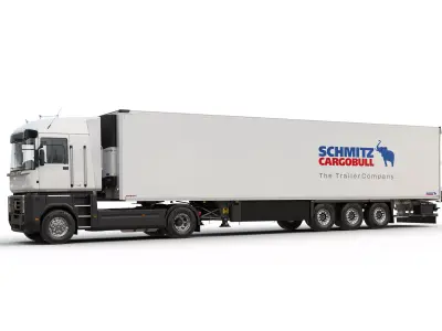 Renault Magnum Legend With Semitrailer 2 3D model