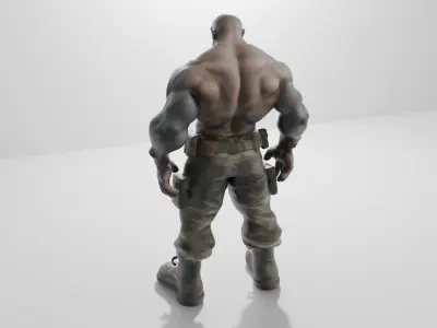 Military Monster 3D Model Low-poly 3D model