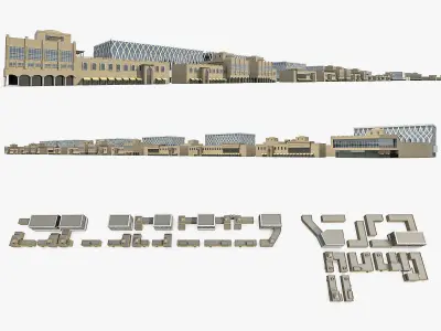 Office Buildings Collection 02  Low-poly 3D model