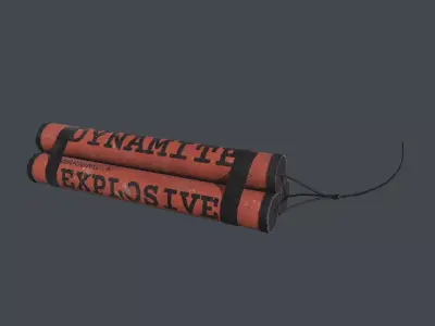 Dynamite bomb Low-poly 3D model